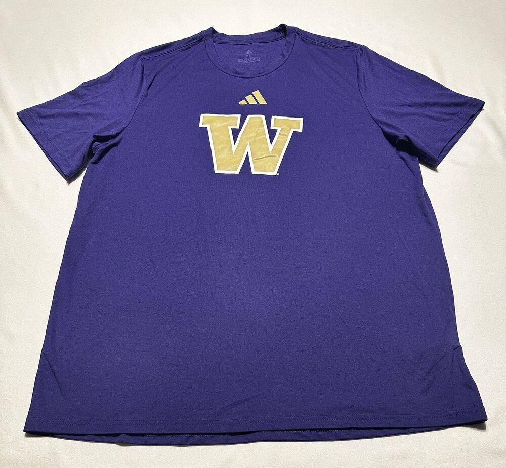 Washington Huskies Adidas Shirt Mens XL Purple University College Performance